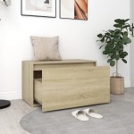 vidaXL Bancă de hol, stejar sonoma, 80x40x45 cm, PAL vidaXL Bancă de hol, stejar sonoma, 80x40x45 cm, PAL