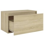 vidaXL Bancă de hol, stejar sonoma, 80x40x45 cm, PAL vidaXL Bancă de hol, stejar sonoma, 80x40x45 cm, PAL