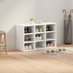 vidaXL Dulap pentru pantofi cu raft Alb 103x30x51 cm Lemn compozit vidaXL Dulap pentru pantofi cu raft Alb 103x30x51 cm Lemn compozit