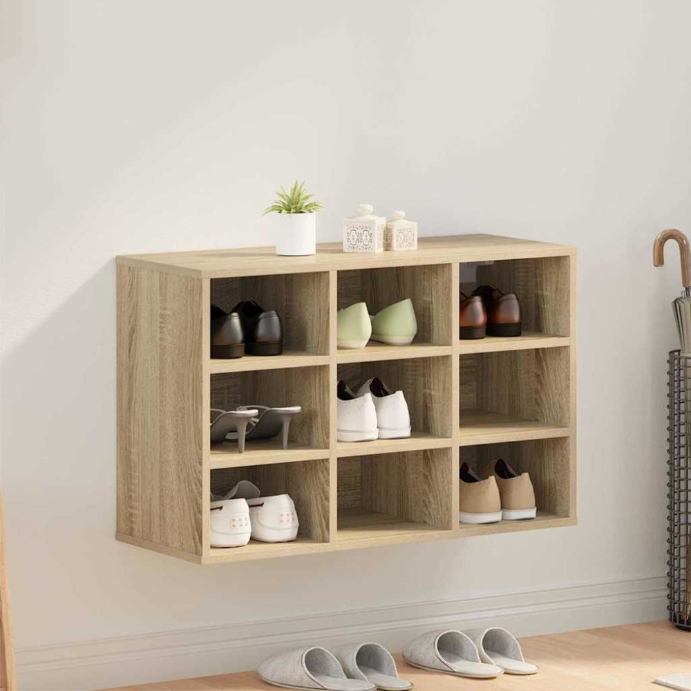 vidaXL Dulap pentru pantofi Stejar sonoma 103x30x51 cm Lemn compozit