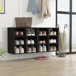 vidaXL Dulap de pantofi, negru, 52,5x30x50 cm vidaXL Dulap de pantofi, negru, 52,5x30x50 cm