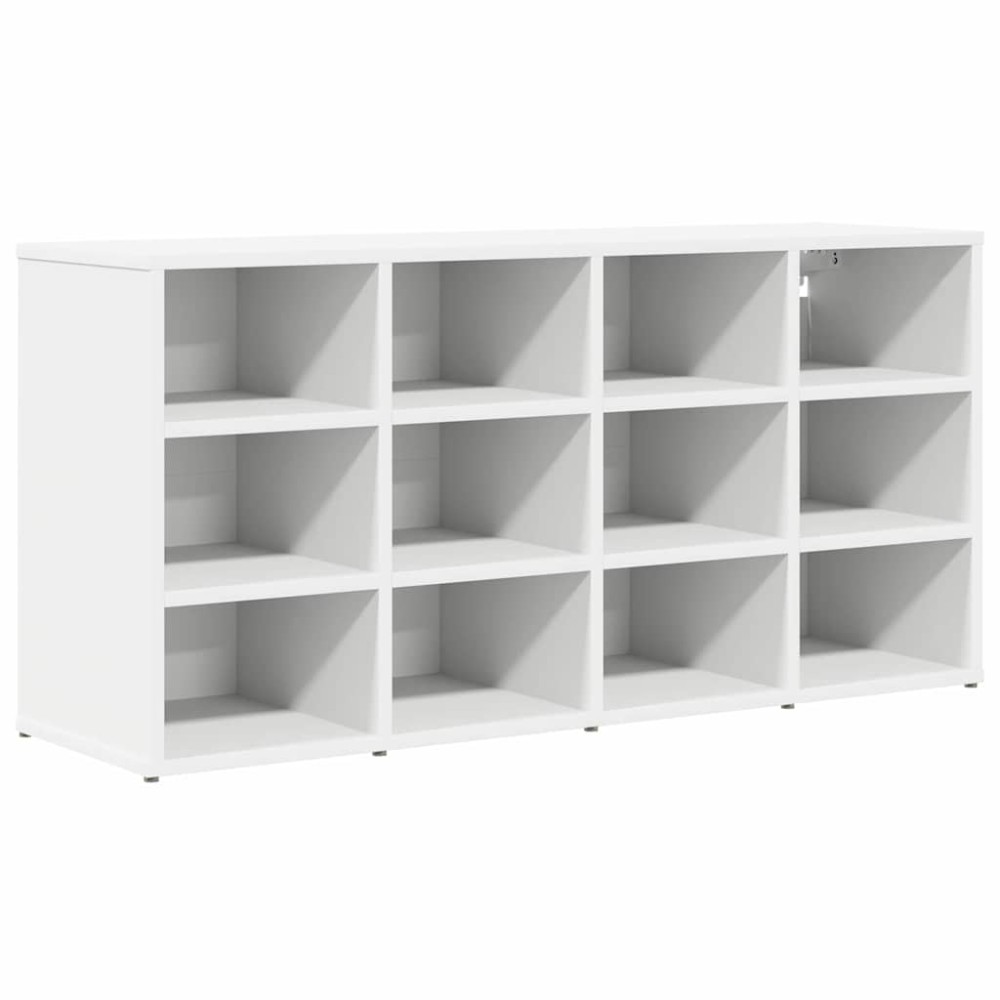 vidaXL Dulap pentru pantofi cu raft Alb 103x30x51 cm Lemn compozit