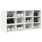 vidaXL Dulap pentru pantofi cu raft Alb 103x30x51 cm Lemn compozit vidaXL Dulap pentru pantofi cu raft Alb 103x30x51 cm Lemn compozit