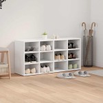 vidaXL Dulap pentru pantofi cu raft Alb 103x30x51 cm Lemn compozit vidaXL Dulap pentru pantofi cu raft Alb 103x30x51 cm Lemn compozit