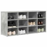 vidaXL Dulap pentru pantofi Gri beton 103x30x51 cm Lemn compozit vidaXL Dulap pentru pantofi Gri beton 103x30x51 cm Lemn compozit