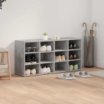 vidaXL Dulap pentru pantofi Gri beton 103x30x51 cm Lemn compozit vidaXL Dulap pentru pantofi Gri beton 103x30x51 cm Lemn compozit