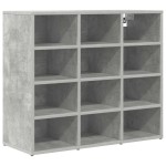 vidaXL Dulap pentru pantofi Gri beton 103x30x51 cm Lemn compozit