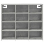 vidaXL Dulap pentru pantofi Gri beton 103x30x51 cm Lemn compozit