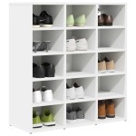 vidaXL Dulap pentru pantofi cu raft Alb 103x30x51 cm Lemn compozit vidaXL Dulap pentru pantofi cu raft Alb 103x30x51 cm Lemn compozit