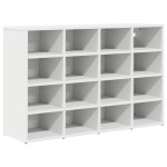 vidaXL Dulap pentru pantofi cu raft Alb 103x30x51 cm Lemn compozit