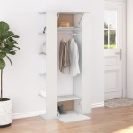 vidaXL Dulap de hol, alb, 97,5x37x99 cm, lemn prelucrat vidaXL Dulap de hol, alb, 97,5x37x99 cm, lemn prelucrat