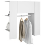 vidaXL Dulap de hol, alb, 97,5x37x99 cm, lemn prelucrat vidaXL Dulap de hol, alb, 97,5x37x99 cm, lemn prelucrat
