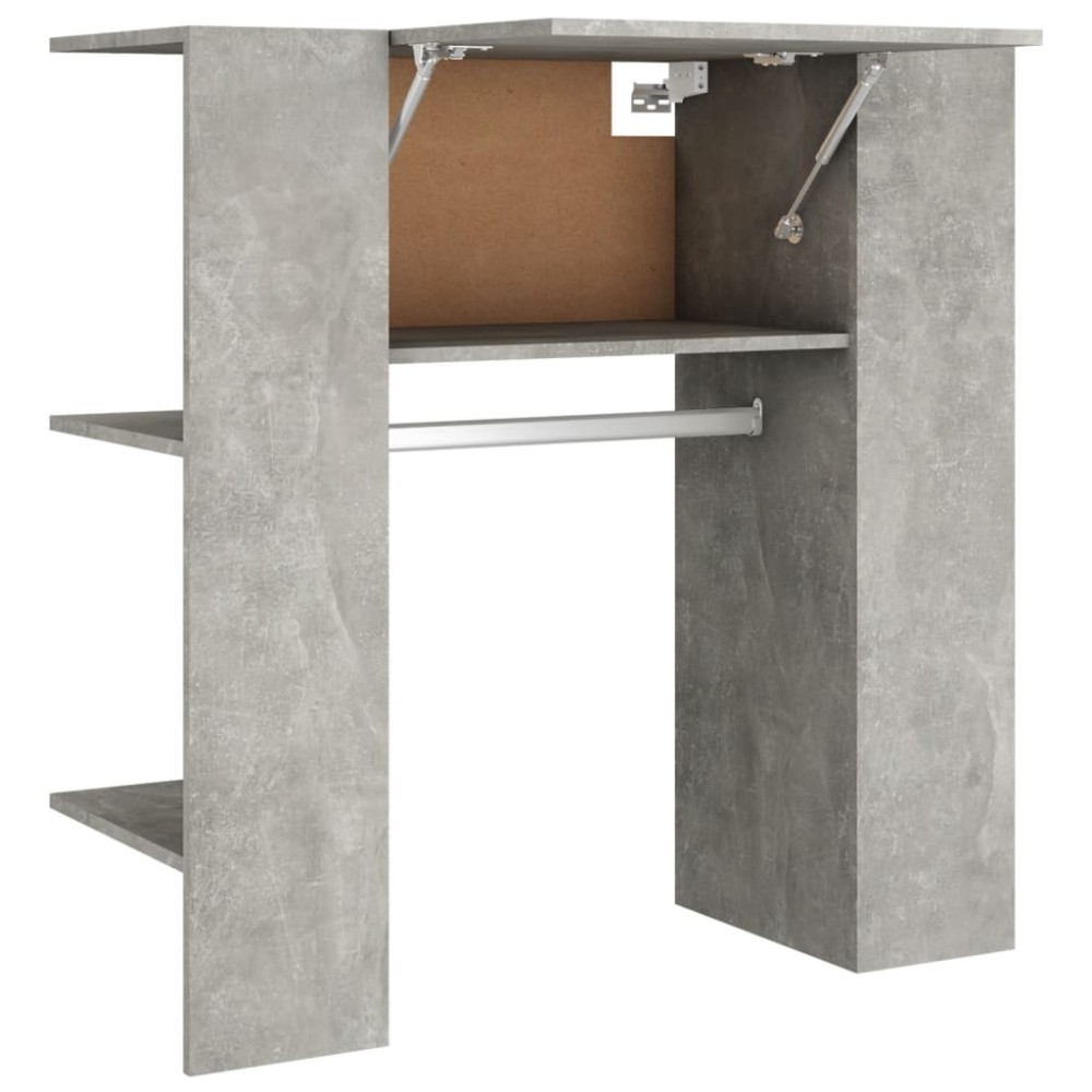 vidaXL Dulap de hol, gri beton, 97,5x37x99 cm, lemn prelucrat