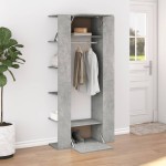 vidaXL Dulap de hol, gri beton, 97,5x37x99 cm, lemn prelucrat vidaXL Dulap de hol, gri beton, 97,5x37x99 cm, lemn prelucrat