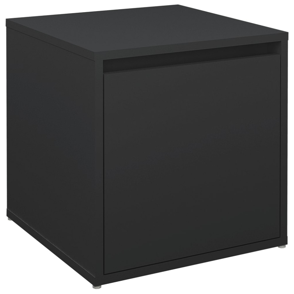 vidaXL Cutie cu sertar, negru, 40,5x40x40 cm, lemn compozit