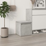 vidaXL Cutie cu sertar, gri beton, 40,5x40x40 cm, lemn compozit vidaXL Cutie cu sertar, gri beton, 40,5x40x40 cm, lemn compozit