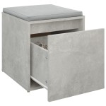 vidaXL Cutie cu sertar, gri beton, 40,5x40x40 cm, lemn compozit vidaXL Cutie cu sertar, gri beton, 40,5x40x40 cm, lemn compozit