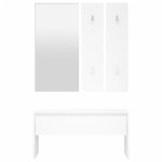 vidaXL Set de mobilier pentru hol, alb, lemn prelucrat