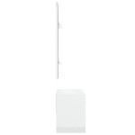 vidaXL Set de mobilier pentru hol, alb extralucios, lemn prelucrat