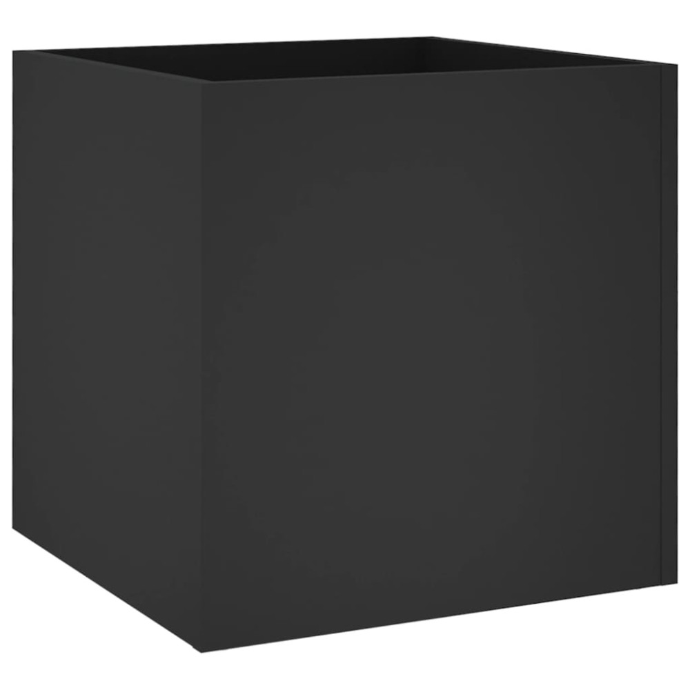 vidaXL Jardinieră cutie, negru, 40x40x40 cm, lemn prelucrat