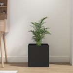vidaXL Jardinieră cutie, negru, 40x40x40 cm, lemn prelucrat