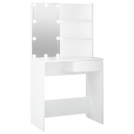 vidaXL Masă de toaletă cu LED, alb, 74,5x40x141 cm vidaXL Masă de toaletă cu LED, alb, 74,5x40x141 cm
