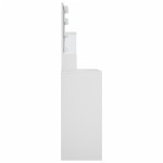 vidaXL Masă de toaletă cu LED, alb, 86,5x35x136 cm vidaXL Masă de toaletă cu LED, alb, 86,5x35x136 cm