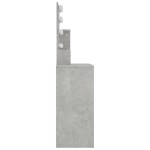 vidaXL Masă de toaletă cu LED, gri beton, 86,5x35x141 cm vidaXL Masă de toaletă cu LED, gri beton, 86,5x35x141 cm