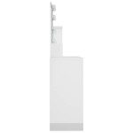 vidaXL Masă de toaletă cu LED, alb extralucios, 86,5x35x136 cm vidaXL Masă de toaletă cu LED, alb extralucios, 86,5x35x136 cm
