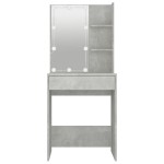 vidaXL Masă de toaletă cu LED, gri beton, 60x40x140 cm vidaXL Masă de toaletă cu LED, gri beton, 60x40x140 cm