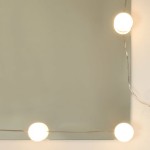 vidaXL Masă de toaletă cu LED, alb extralucios, 60x40x140 cm vidaXL Masă de toaletă cu LED, alb extralucios, 60x40x140 cm