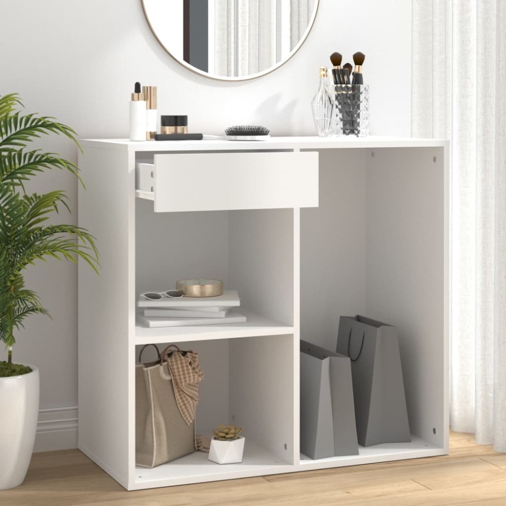 vidaXL Dulap de cosmetice, alb, 80x40x75 cm, lemn prelucrat