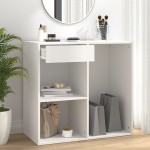 vidaXL Dulap de cosmetice, alb, 80x40x75 cm, lemn prelucrat vidaXL Dulap de cosmetice, alb, 80x40x75 cm, lemn prelucrat