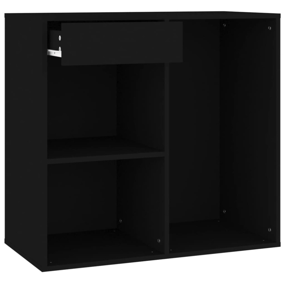 vidaXL Dulap pentru cosmetice, negru, 80x40x75 cm, lemn prelucrat