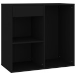 vidaXL Dulap pentru cosmetice, negru, 80x40x75 cm, lemn prelucrat
