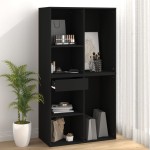vidaXL Dulap pentru cosmetice, negru, 80x40x75 cm, lemn prelucrat