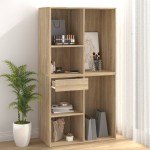 vidaXL Dulap de cosmetice, stejar sonoma, 80x40x75 cm, lemn prelucrat vidaXL Dulap de cosmetice, stejar sonoma, 80x40x75 cm, lemn prelucrat