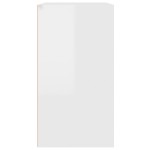 vidaXL Dulap de cosmetice alb extralucios, 80x40x75 cm, lemn prelucrat