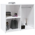 vidaXL Dulap de dressing, alb extralucios, 80x40x65 cm, lemn compozit