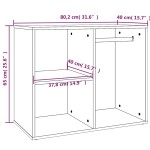 vidaXL Dulap de dressing, alb extralucios, 80x40x65 cm, lemn compozit