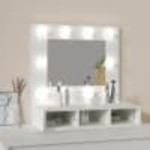 vidaXL Dulap cu oglindă și LED, alb, 60x31,5x62 cm vidaXL Dulap cu oglindă și LED, alb, 60x31,5x62 cm