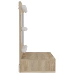 vidaXL Dulap cu oglindă și LED, stejar sonoma, 60x31,5x62 cm vidaXL Dulap cu oglindă și LED, stejar sonoma, 60x31,5x62 cm