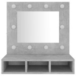 vidaXL Dulap cu oglindă și LED, gri beton, 60x31,5x62 cm vidaXL Dulap cu oglindă și LED, gri beton, 60x31,5x62 cm