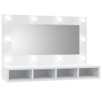 vidaXL Dulap cu oglindă și LED, alb, 90x31,5x62 cm vidaXL Dulap cu oglindă și LED, alb, 90x31,5x62 cm