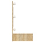 vidaXL Dulap cu oglindă și LED, stejar sonoma, 90x31,5x62 cm vidaXL Dulap cu oglindă și LED, stejar sonoma, 90x31,5x62 cm