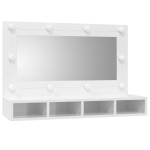 vidaXL Dulap cu oglindă și LED, alb extralucios, 90x31,5x62 cm vidaXL Dulap cu oglindă și LED, alb extralucios, 90x31,5x62 cm