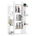 vidaXL Bibliotecă, alb, 86x25,5x140 cm, PAL vidaXL Bibliotecă, alb, 86x25,5x140 cm, PAL