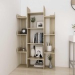 vidaXL Bibliotecă, stejar sonoma, 86x25,5x140 cm, PAL vidaXL Bibliotecă, stejar sonoma, 86x25,5x140 cm, PAL