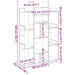 vidaXL Bibliotecă, gri beton, 86x25,5x140 cm, PAL vidaXL Bibliotecă, gri beton, 86x25,5x140 cm, PAL