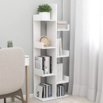 vidaXL Bibliotecă, alb, 48x25,5x140 cm, PAL vidaXL Bibliotecă, alb, 48x25,5x140 cm, PAL